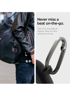 Spigen Rugged Armor Samsung Galaxy Buds 3 Pro Case and Buds3 Case Cover Shockproof Protective with Carabiner and Carbon Fiber Accents (2024) - Matte Black  - Image 5