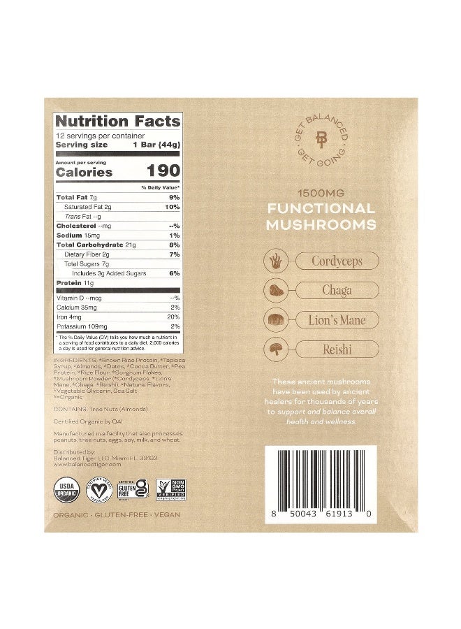 Balanced Tiger Balanced Tiger, Protein Bar, Vanilla Chai, 12 Bars, 1.55 oz (44 g) Each - Image 2