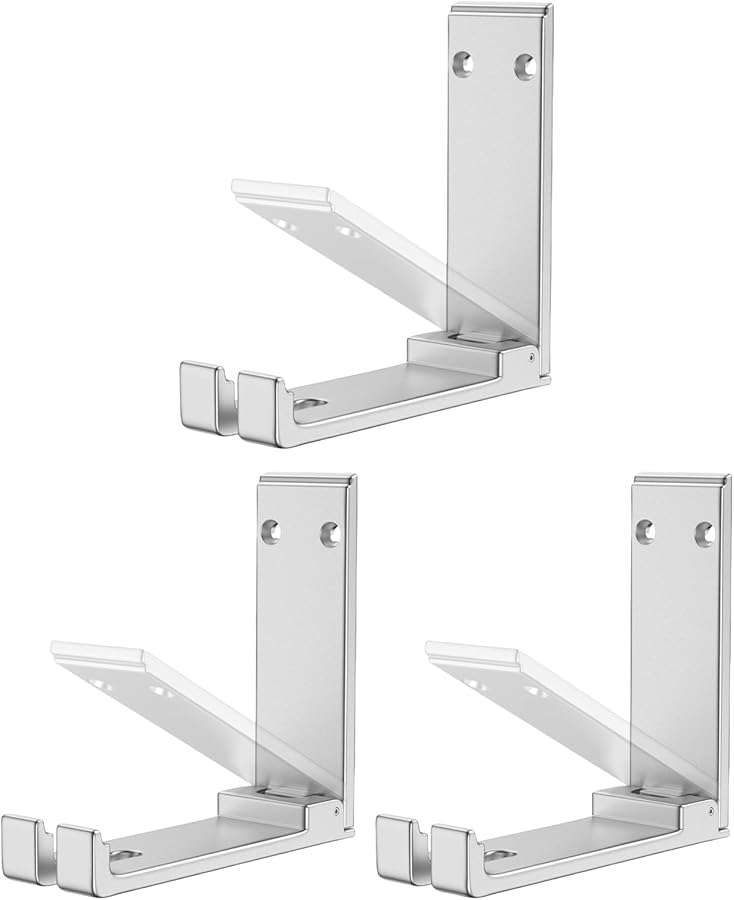 2 قطعة من علاقة سماعات الرأس القابلة للطي لتوفير المساحة للمكتب والمنزل والتنظيم - Image 4