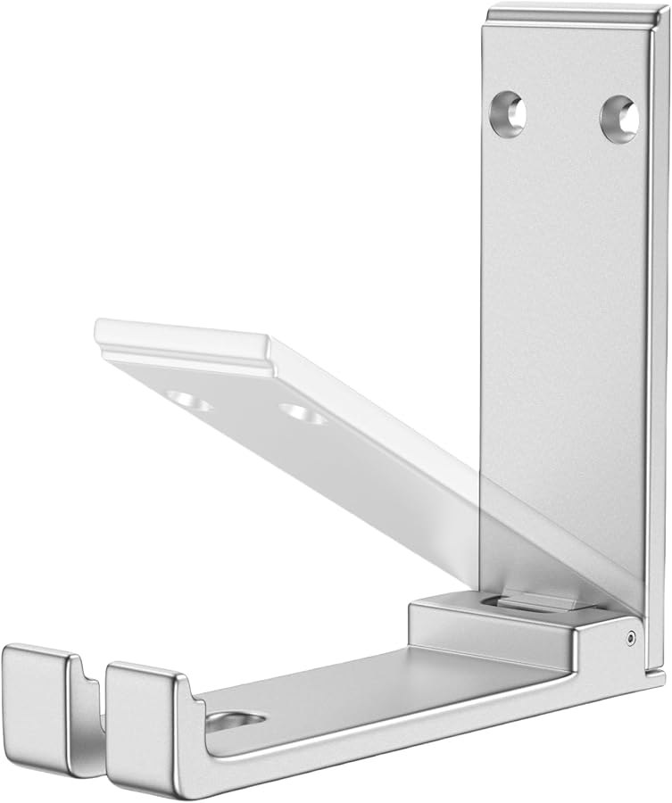 2 قطعة من علاقة سماعات الرأس القابلة للطي لتوفير المساحة للمكتب والمنزل والتنظيم - Image 5