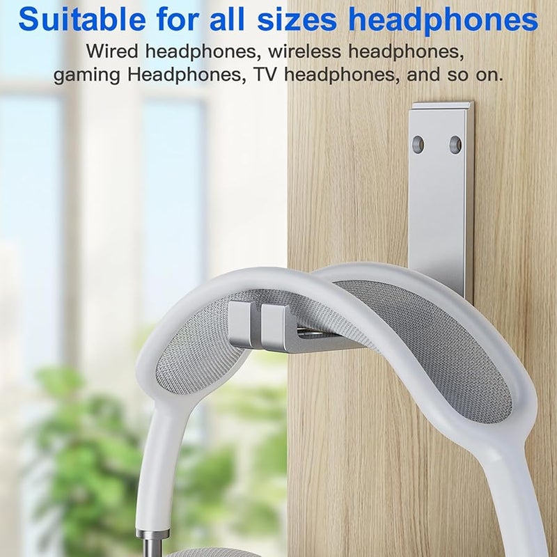 2 قطعة من علاقة سماعات الرأس القابلة للطي لتوفير المساحة للمكتب والمنزل والتنظيم - Image 3