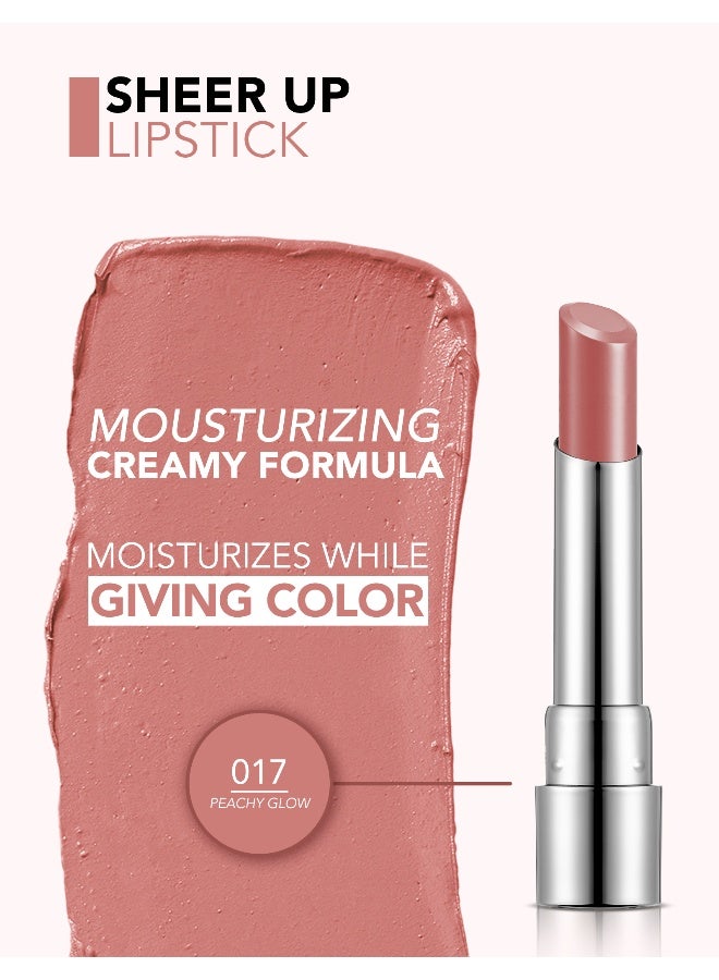 flormar Sheer Up Lipstick – 017 Peachy Glow – Semi-Transparent Moisturizing Lipstick, Glossy Finish, Provides Intense Hydration 017 Peachy Glow - Image 5
