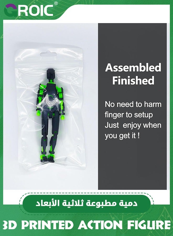 GROIC DIY T13 Action Figure Set, Titan 13 Robot DIY Action Figure 3D Printed robo 13 Action Figure Articulated, DIY Dummy 13 Lucky 13 Gift for Collectors Desktop Decorations, Need Assembly - Image 2