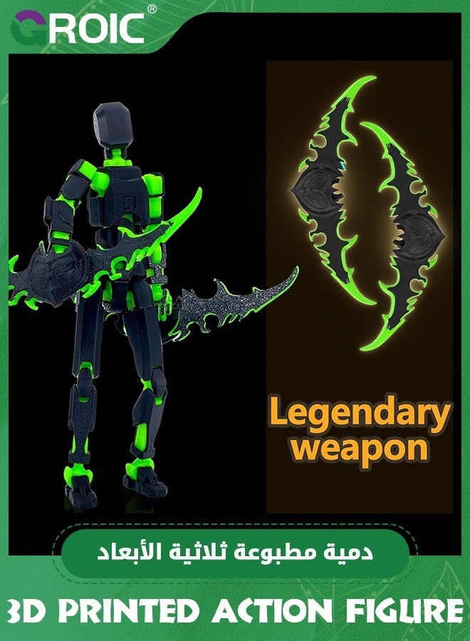 GROIC DIY T13 Action Figure Set, Titan 13 Robot DIY Action Figure 3D Printed robo 13 Action Figure Articulated, DIY Dummy 13 Lucky 13 Gift for Collectors Desktop Decorations, Need Assembly - Image 4