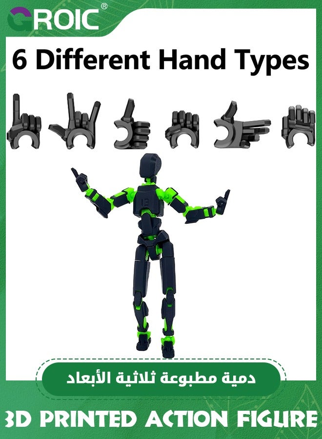 GROIC DIY T13 Action Figure Set, Titan 13 Robot DIY Action Figure 3D Printed robo 13 Action Figure Articulated, DIY Dummy 13 Lucky 13 Gift for Collectors Desktop Decorations, Need Assembly - Image 5