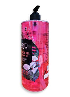 Trio Shower gel with White Flowers , Pro Vitamin 5, deeply softens and soothes , 800ml  - Image 3