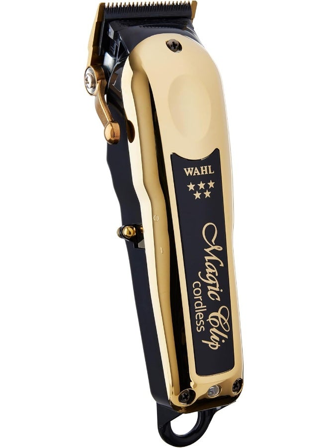 Wahl Professional 5 Star Magic Clip Gold | Cord-Cordless | 8 Premium Clipper Attachment Combs | DLC Staggertooth Blade | 3 Pin - GCC - Image 1