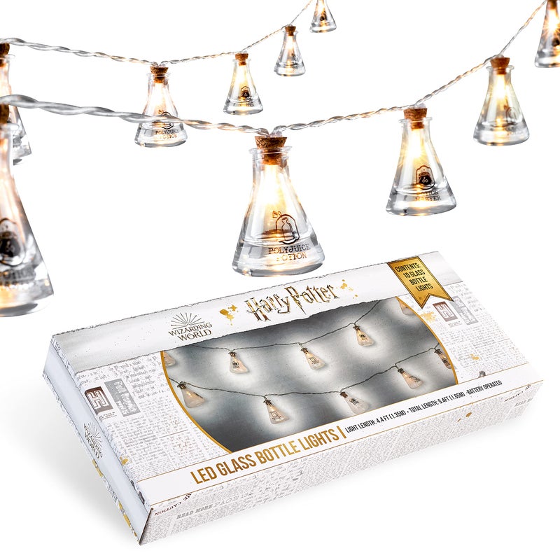 Harry Potter Fairy Lights Potion Bottle Hanging String Lights 10 LED 5ft for Bedroom Dorm Living Room Indoor Decor Gifts for Kids Adults