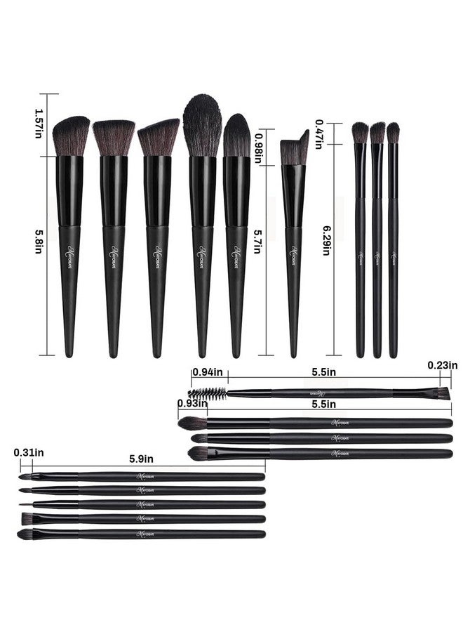 maycreate ® Makeup Brush Set 18Pcs Premium Synthetic Makeup Brushes Set Makeup Tools Full Set Makeup Brush For Beginners Makeup Artists Makeup Brush Set - Image 1