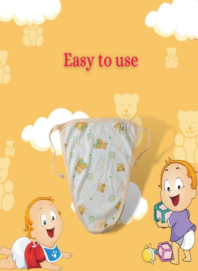 PEARSILK حفاضات قماشية قطنية للأطفال حديثي الولادة من بيرسيلك | لانجوت | حفاضات على شكل حرف U قابلة للغسل وإعادة الاستخدام | ناعمة، لطيفة على البشرة وصديقة للبيئة (عبوة من قطعة واحدة) - Image 4