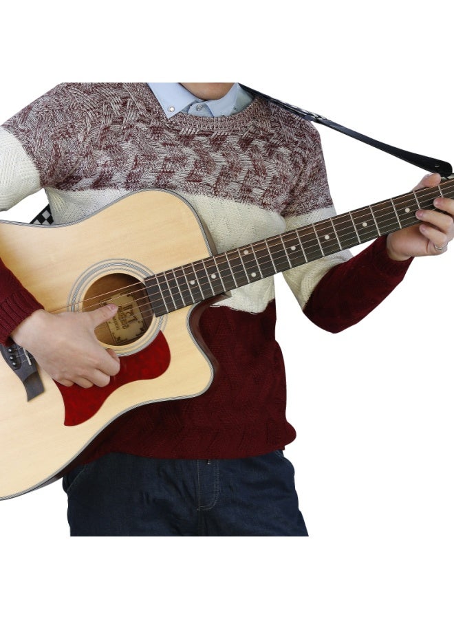 Mosen Mbd01 Leather-head Thickened Cotton Durable Folk Guitar Strap, Electric Guitar Bass Guitar Acoustic Guitar Strap - Image 4
