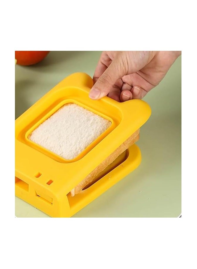Sandwich Cutter and Sealer,2-In-1 Sandwich Cutter and Sealer,Pocket Sandwiches Cutter Uncrustables Maker,Sandwich Cutters for Kids Fun Lunchables (Square) - Image 2