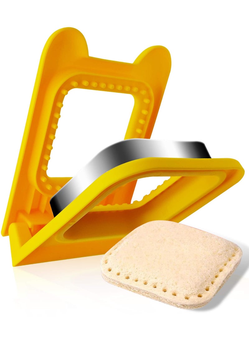Sandwich Cutter and Sealer,2-In-1 Sandwich Cutter and Sealer,Pocket Sandwiches Cutter Uncrustables Maker,Sandwich Cutters for Kids Fun Lunchables (Square) - Image 1