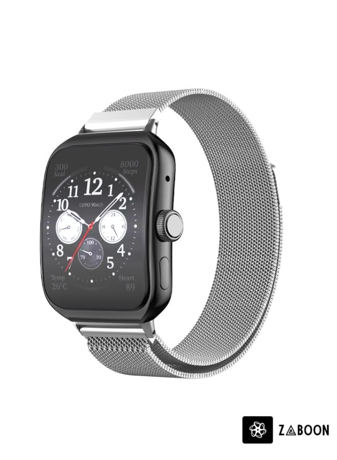 Zaboon OPPO Watch 3 Pro Milanese Stainless Steel Metal Watch Band - Image 1