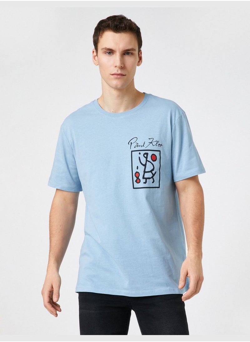 KOTON Art Crew Neck T-Shirt Licensed Printed  - Image 1