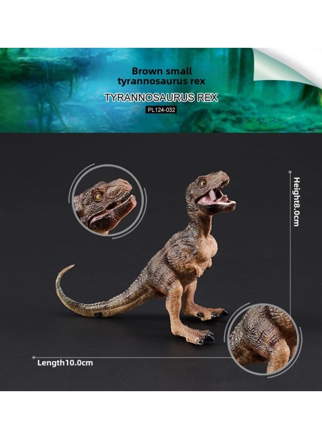 Realistic Dinosaur Model Toys Jurassic Period Tyrannosaurus Rex Velociraptor Spinosaurus T-rex Children's Plaything-Color:PL124-032 Brown Tyrannosaurus Rex - Image 1