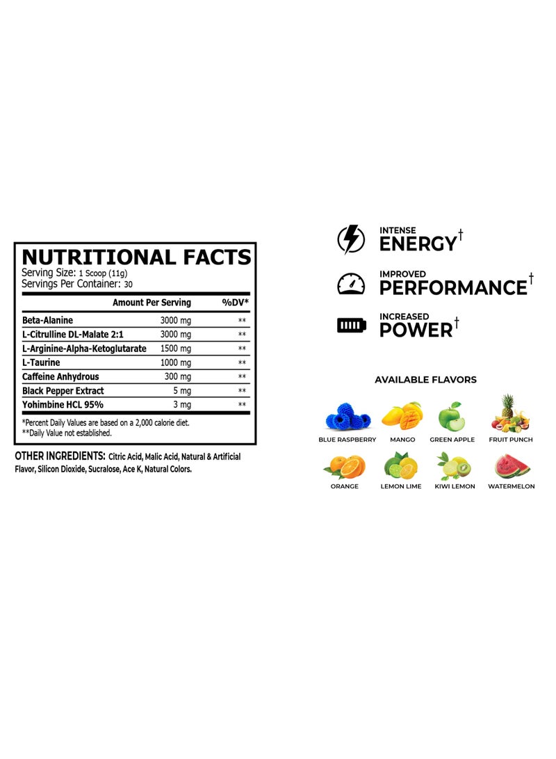 كور تشامبس CORE CHAMPS RDX CAF+ Caffeine أقوى مشروب قبل التمرين 30/60 حصة (تفاح أخضر) - Image 2