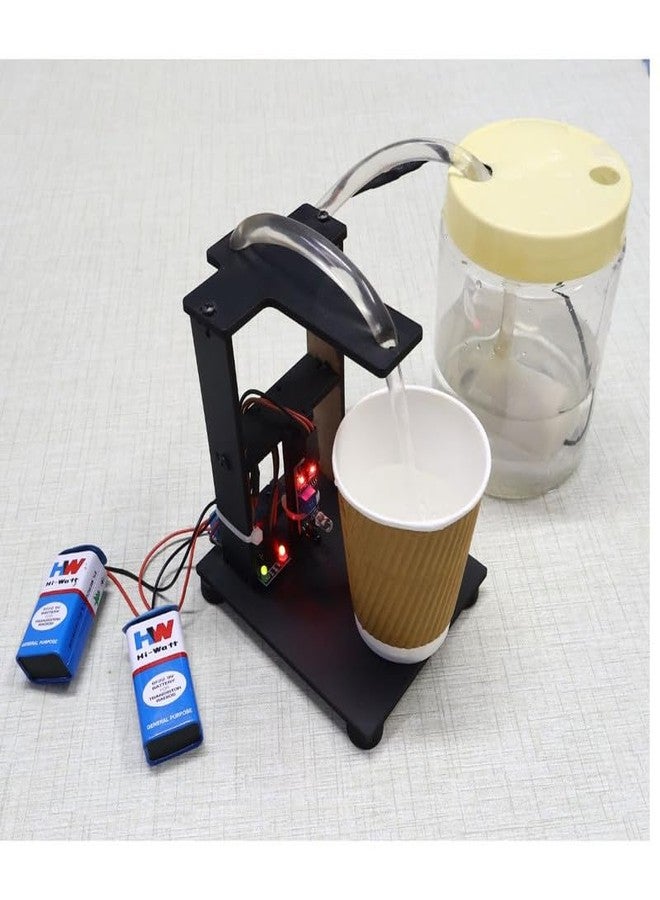 ESPtronics Physics Experiment Automatic Water Dispenser Science Project Working Model STEM Educational DIY Kit Sensor Based Liquid Dispenser for School Kids Students Exhibition Class 6-12 - Image 1