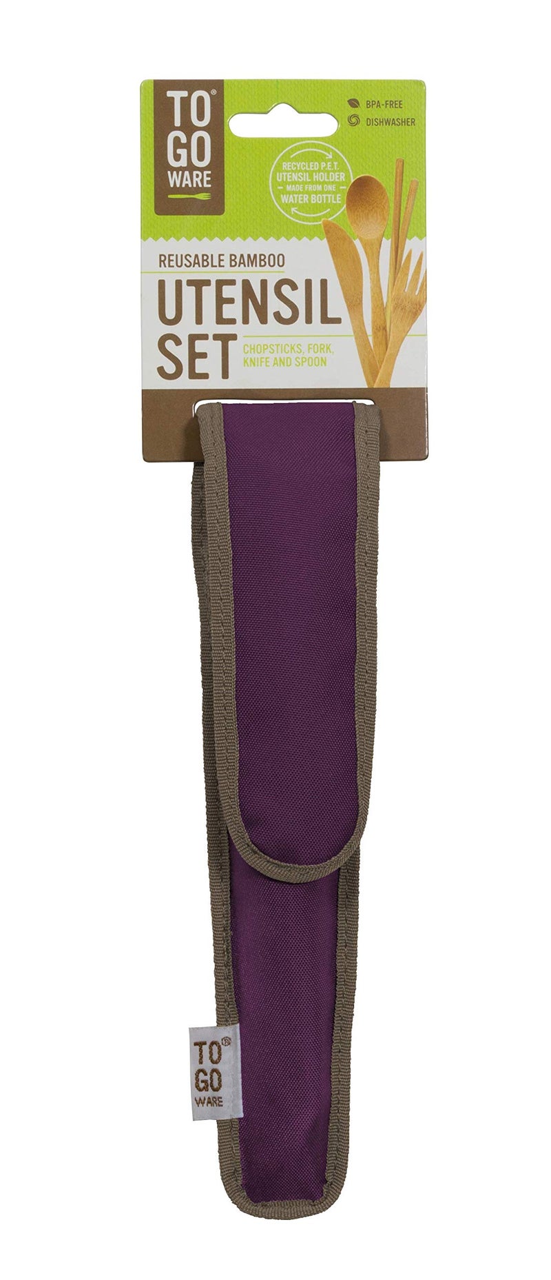 To-Go Ware TO GO WARE Bamboo Utensil Set Mulberry Dark Purple, 1 EA - Image 1