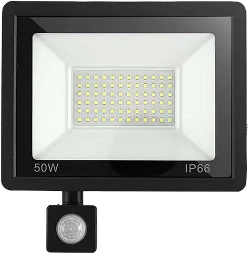 50W White LED Outdoor Flood Light Motion Sensor Waterproof Spotlight for Garden Street - Image 2