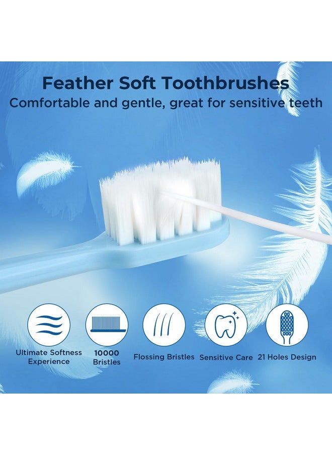 Oralphi - Extra Soft Toothbrush For Sensitive Gums, Compact Head Soft Bristle Toothbrush With 10000 Soft Flossing Micro Nano Bristles For Adults, Pregnant Women, Elderly, Braces - Image 1