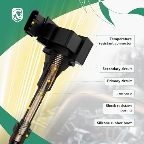 YHTAUTO Set of 4 Ignition Coil Pack Replacement for Honda Civic 2006 2007 2008 2009 2010 2011 I4 1.8L Replace 30520RNAA01 - Image 4