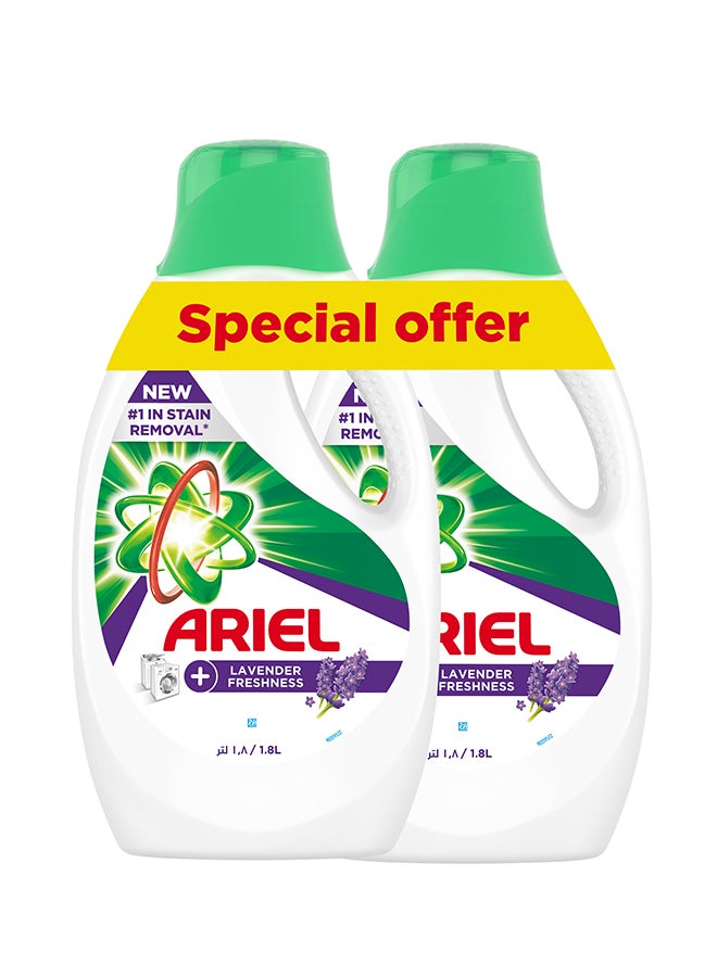Ariel Lavender Laundry Detergent Liquid Gel 2 x 1.8L  - Image 1