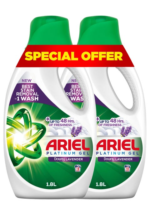 Lavender Freshness Laundry Detergent Power Gel Dual Pack 2 x 1.8L