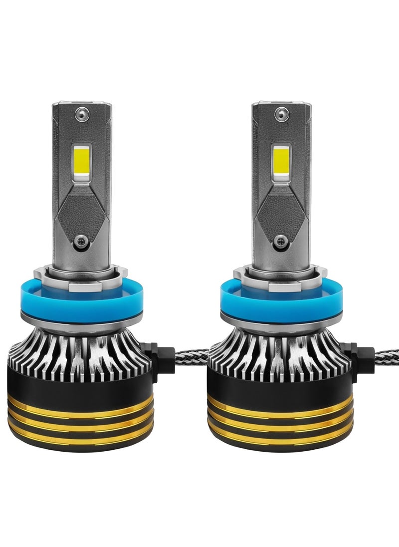 Generic GOLDEN CAMEL M8 Pro LED Headlight Bulbs H11, 120W 15000LM 6500K Cool White, IP65 Waterproof, +500% Brightness, +150% Range, Plug and Play, 30000H Lifespan  - Image 3