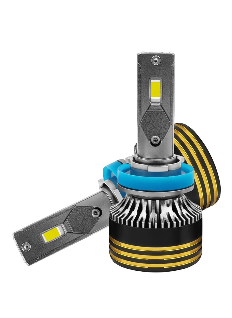 Generic GOLDEN CAMEL M8 Pro LED Headlight Bulbs H11, 120W 15000LM 6500K Cool White, IP65 Waterproof, +500% Brightness, +150% Range, Plug and Play, 30000H Lifespan  - Image 2