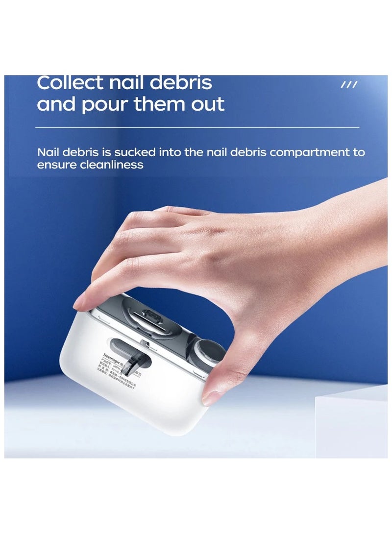 SEEMAGIC Full Automatic Nail Sharpener & Electric Nail Trimmer – Professional Nail Care Tool for Elderly, Baby & Child, Safe & Easy Manicure Pedicure Device, Portable Rechargeable Nail Grinder for Smooth, Precise & Gentle Nail Trimming – High Quality Automatic Nail Cutter from China - Image 3