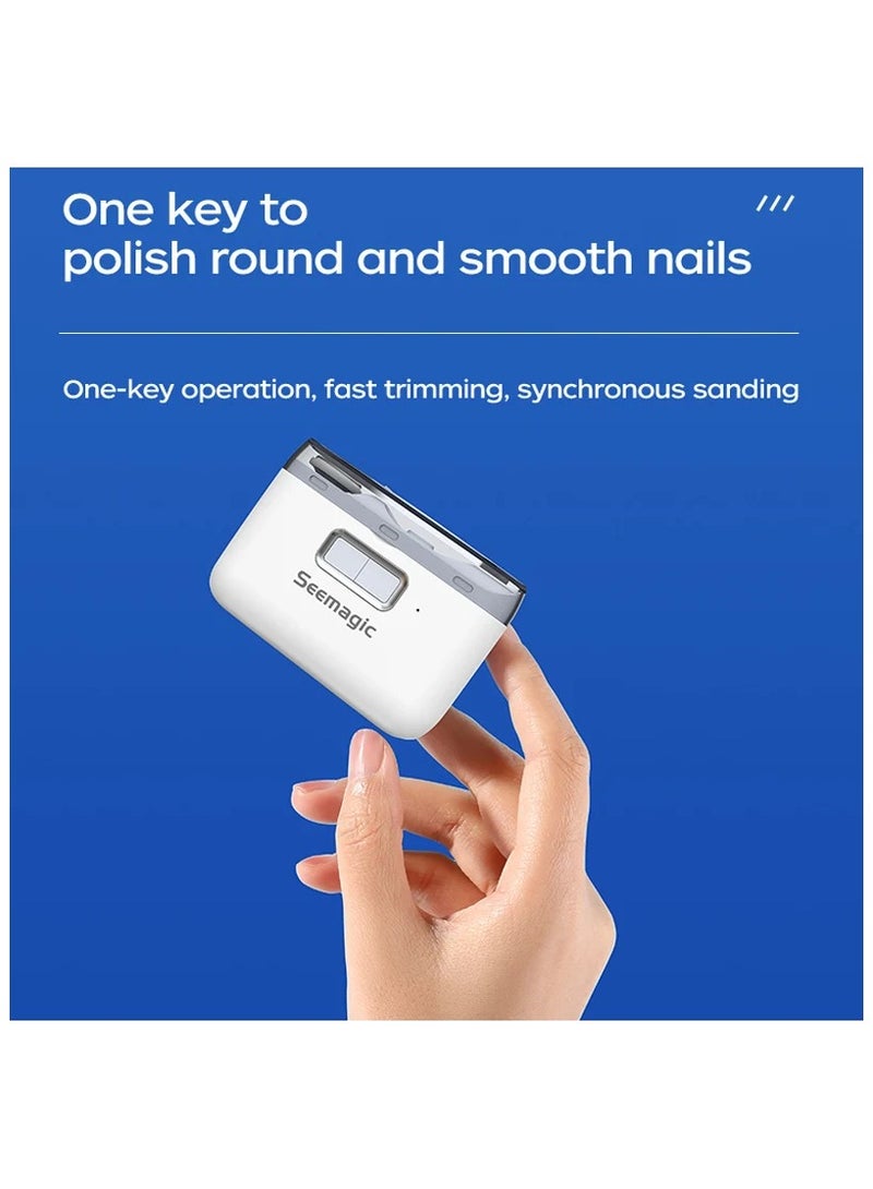 SEEMAGIC Full Automatic Nail Sharpener & Electric Nail Trimmer – Professional Nail Care Tool for Elderly, Baby & Child, Safe & Easy Manicure Pedicure Device, Portable Rechargeable Nail Grinder for Smooth, Precise & Gentle Nail Trimming – High Quality Automatic Nail Cutter from China - Image 4