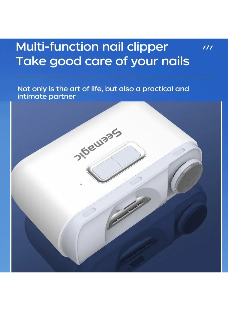 SEEMAGIC Full Automatic Nail Sharpener & Electric Nail Trimmer – Professional Nail Care Tool for Elderly, Baby & Child, Safe & Easy Manicure Pedicure Device, Portable Rechargeable Nail Grinder for Smooth, Precise & Gentle Nail Trimming – High Quality Automatic Nail Cutter from China - Image 5