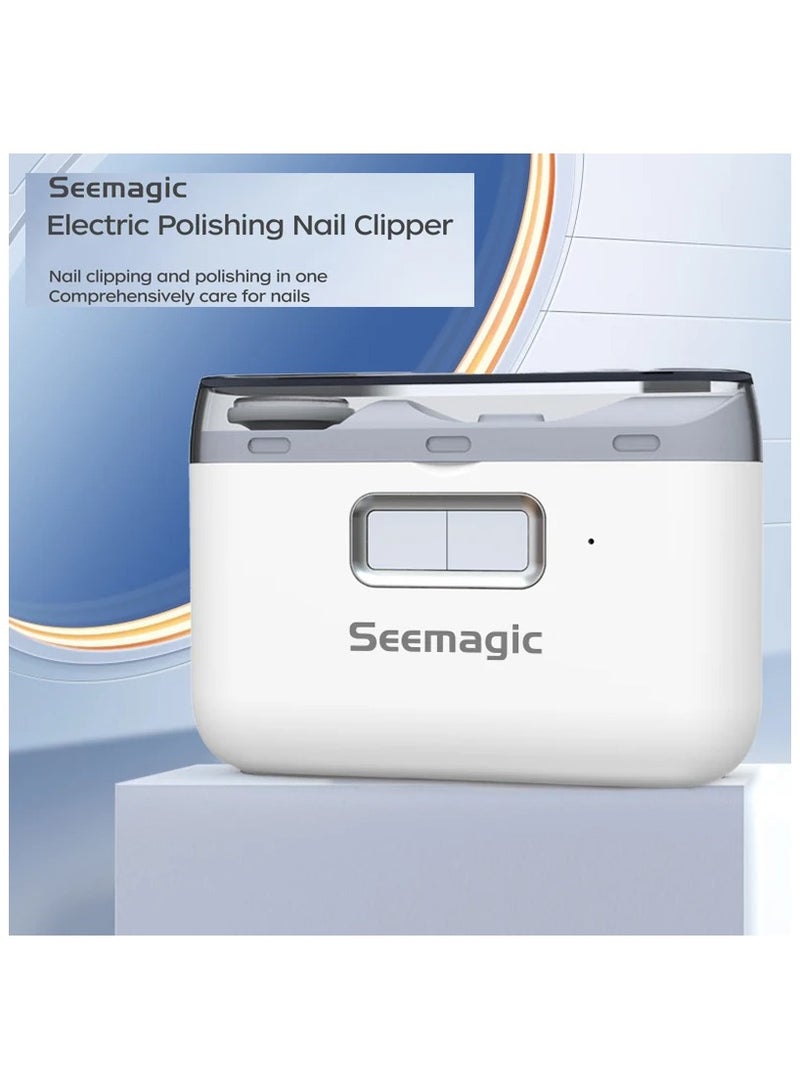 SEEMAGIC Full Automatic Nail Sharpener & Electric Nail Trimmer – Professional Nail Care Tool for Elderly, Baby & Child, Safe & Easy Manicure Pedicure Device, Portable Rechargeable Nail Grinder for Smooth, Precise & Gentle Nail Trimming – High Quality Automatic Nail Cutter from China - Image 2