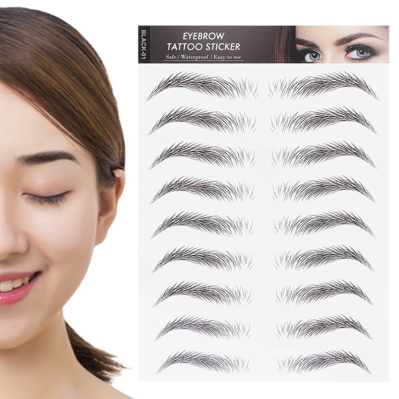 Long Lasting Eyebrow Transfers Sticker Household Portable Women Eyebrow Tattoo StickerBLACK-08 - Image 5
