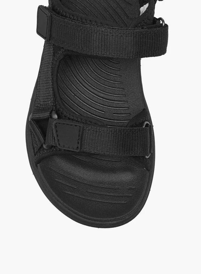 Mister Duchini Boys Textured Floaters with Hook and Loop Closure