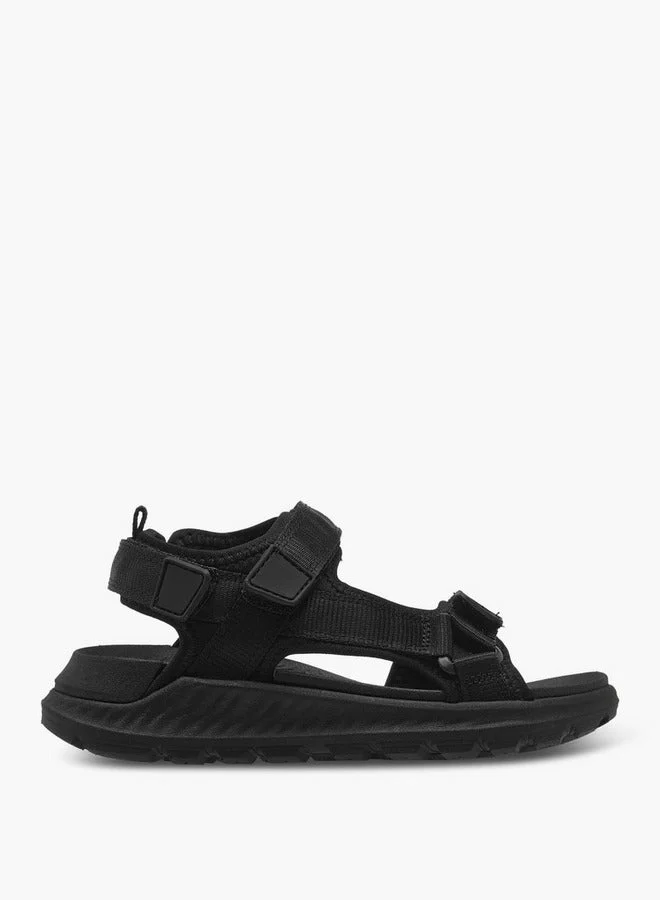 Mister Duchini Boys Textured Floaters with Hook and Loop Closure