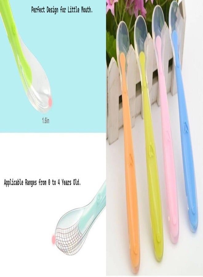 Wavva® Baby Silicone Soft Spoons| Training Feeding for Kids Toddlers Children and Infants | BPA Free | Gum-Friendly First Stage (Multicolour) (Silicone Spoon Set of 2). - Image 3