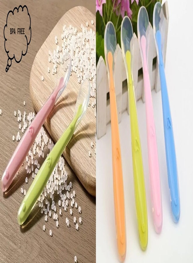 Wavva® Baby Silicone Soft Spoons| Training Feeding for Kids Toddlers Children and Infants | BPA Free | Gum-Friendly First Stage (Multicolour) (Silicone Spoon Set of 2). - Image 2