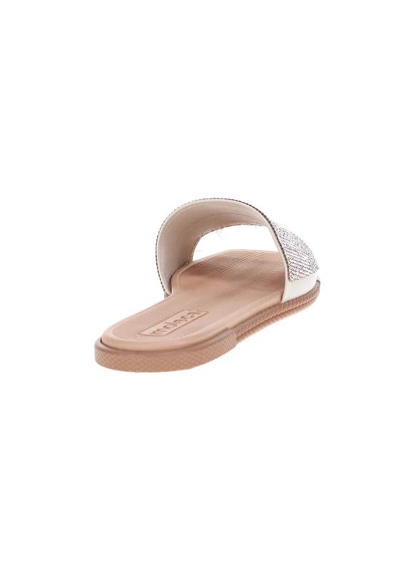 Moleca  Moleca Ladies Flat Sandals Off White | Made In Brazil for Women | Best Price UAE