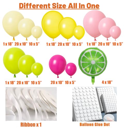 Beaumode Pink Green Yellow Margs and Matrimony Balloon Arch kit for Beach Bachelorette Last Toast Final Fiesta Bridal Shower Margarita Party Decoration Pink Green - Image 5