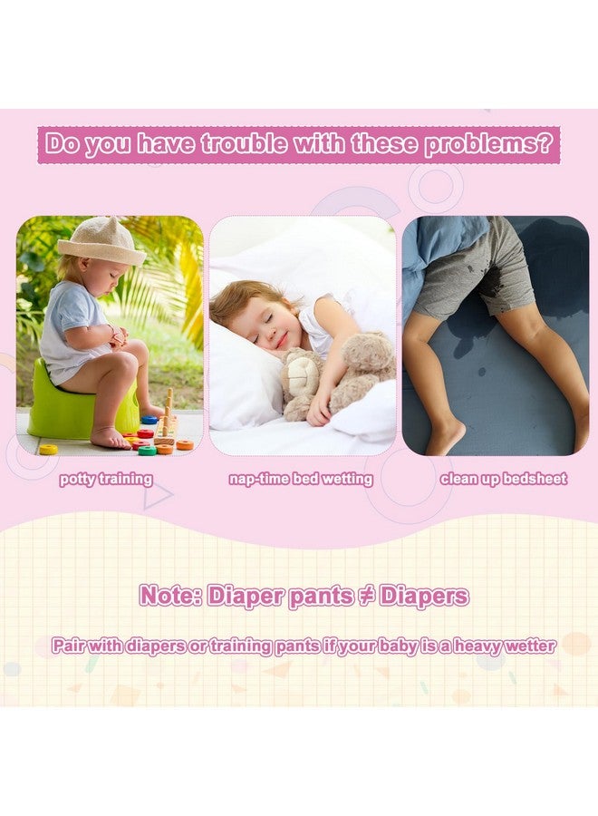 MooMoo Baby Leakproof Diaper Pants for Boys and Girls 2 Packs Reusable and Absorbent Protection for Potty Training - Image 2