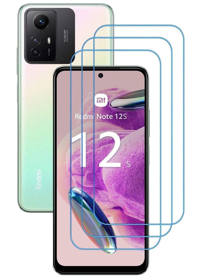 ACLIX 3 Pieces Antistatic ESD Dustproof Premium Quality High Definition Clear Tempered Glass Screen Protector Designed For Xiaomi Redmi Note 12S - Image 1