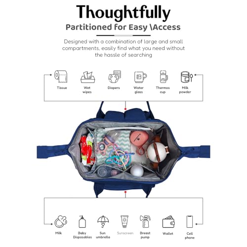 StarAndDaisy Diaper Bag for Mothers for Travel/Maternity Bag with 16 Multi-Purpose Pockets with Quick Access Diaper & Mobile Pocket/Diaper Bag for Baby - Image 4