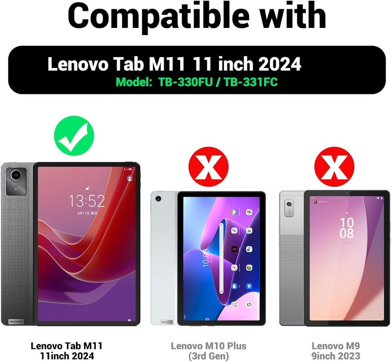 TGK 360 Rotatable Smart Flip Case Cover for Lenovo Tab M11 11 inch TB330FU TB330XU (Sky Blue) - Image 2