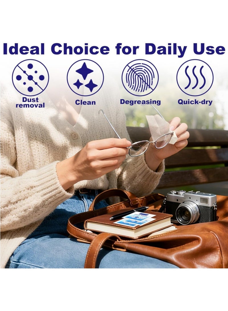 saykfoe 100PCS Lens Cleaning Wipes, Lens Wipes for Glasses, Spectacle Lenses Cleaner Wipes for Phones, Laptops, Tablets, TV, Cameras - Image 3