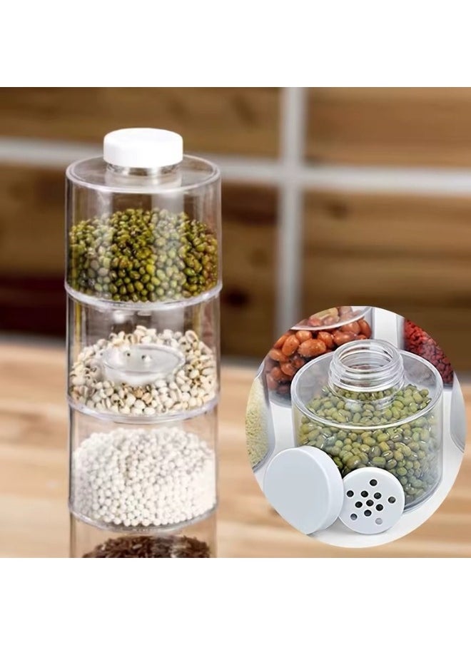 Generic - Set of 6 Self Stacking Spice Bottles - Image 1