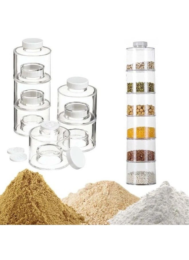 Generic - Set of 6 Self Stacking Spice Bottles - Image 1