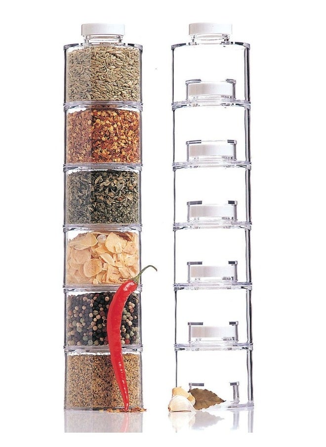 Generic - Set of 6 Self Stacking Spice Bottles - Image 1