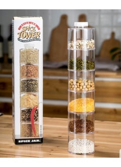 Generic Set of 6 Self Stacking Spice Bottles  - Image 5